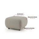 Ver imagem 4 de Puff Decorativo para Sala Orgânico Nara 60 cm Base Fixa Bouclê Ted D03 - D'Rossi