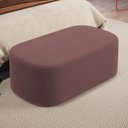 Ver imagem 2 de Kit 02 Puffs Decorativos Orgânicos para Living Quarto 100cm Doha W01 Suede Rosê - Lyam Decor