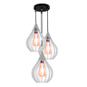 Luminária Teto Lustre pendente balcão cozinha sala trio:Branco - 1