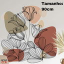 Ver imagem 2 de Adesivo de Parede Flor Contemporâneo Flores Tons Terrosos