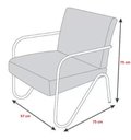 Ver imagem 7 de Kit Com 2 Poltronas Decorativa Sabrina Cromada Preto