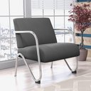 Ver imagem 3 de Kit Com 2 Poltronas Decorativa Sabrina Cromada Preto