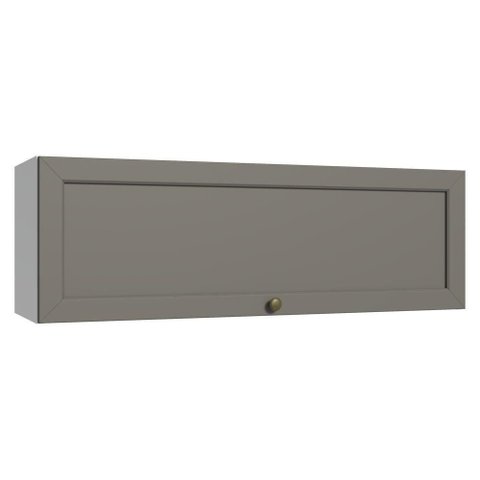 Armário Aéreo 100 cm 1 Porta Basculante Branco/Cinza Vik Madesa Branco/Cinza