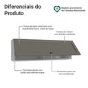 Ver imagem 3 de Armário Aéreo 100 cm 1 Porta Basculante Branco/Cinza Vik Madesa Branco/Cinza