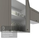 Ver mais imagens de Armário Aéreo 100 cm 1 Porta Basculante Branco/Cinza Vik Madesa Branco/Cinza