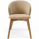 Ver mais imagens de Kit 06 Cadeiras de Jantar e Estar Living Estofada Mia L02 Linho Bege Escuro - Lyam Decor