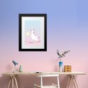 Ver imagem 2 de Quadro Infantil Unicórnio Estrelinha - 60x48cm:madeira Preta