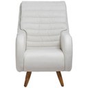 Ver imagem 3 de Poltrona de Amamentação Fixa Pés Manu Sky D02 Linho Branco C-419 - Lyam Decor