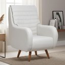 Ver imagem 2 de Poltrona de Amamentação Fixa Pés Manu Sky D02 Linho Branco C-419 - Lyam Decor