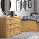 Ver imagem 6 de Cômoda de Madeira Maciça com 6 Gavetas Marrom Antique