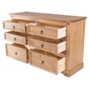 Ver mais imagens de Cômoda de Madeira Maciça com 6 Gavetas Marrom Antique