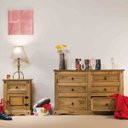 Ver imagem 4 de Cômoda de Madeira Maciça com 6 Gavetas Marrom Antique