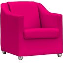 Ver imagem 4 de Kit 2 Poltronas Decorativa Para Sala Manicure Recepção Mila Corino Pink Pés de Plástico Cromado
