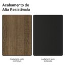 Ver imagem 7 de Kit Balcão + Cristaleira 70cm Rustic Preto Glamy Madesa 01 Rustic Preto