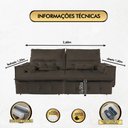 Ver imagem 3 de Sofá Fusion 2.60m Elétrico com Usb e Vibro Massagem - Marrom