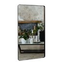 Ver imagem 1 de ESPELHO LUXO RETANGULAR RETRÔ CORPO INTEIRO 150X60CM BANHEIRO SALA QUARTO HALL MOLDURA PRETO