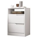 Ver imagem 6 de Mesa de Cabeceira 2 Gavetas Sole Flex Branco/freijó - Albatroz