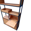 Ver imagem 6 de Estante Industrial Ferro e Madeira com Prateleiras, Nichos, Bandeja e Portas