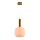 Ver imagem 1 de Pendente Dourado Vidro Branco 20cm 1E27 PARIS LUZ