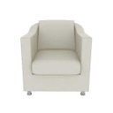 Ver imagem 2 de Poltrona Decorativa Sala Recepção Escritório Suede Bege
