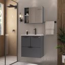 Ver imagem 2 de Conjunto para Banheiro Luiza Suspenso 58cm - Fabribam Gabinetes