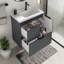 Ver imagem 3 de Conjunto para Banheiro Luiza Suspenso 58cm - Fabribam Gabinetes