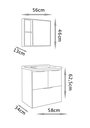 Ver imagem 7 de Conjunto para Banheiro Luiza Suspenso 58cm - Fabribam Gabinetes