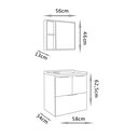 Ver imagem 7 de Conjunto para Banheiro Luiza Suspenso 58cm - Fabribam Gabinetes