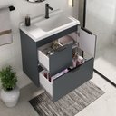Ver imagem 3 de Conjunto para Banheiro Luiza Suspenso 58cm - Fabribam Gabinetes