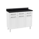 Ver imagem 1 de Gabinete de Cozinha Modulado Topázio 3 Portas e 3 Gavetas c/Tampo Branco - Telasul