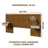 Cabeceira Ripada Casal Queen com 2 Gavetas Naturalle Off White Columbia Bechara - 4