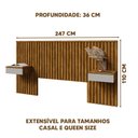 Ver imagem 4 de Cabeceira Ripada Casal Queen com 2 Gavetas Naturalle Off White Columbia Bechara