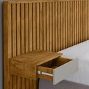 Ver imagem 6 de Cabeceira Ripada Casal Queen com 2 Gavetas Naturalle Off White Columbia Bechara