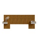 Ver imagem 2 de Cabeceira Ripada Casal Queen com 2 Gavetas Naturalle Off White Columbia Bechara