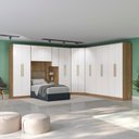 Ver imagem 2 de Quarto Modular Kappesberg Adapt Nogueira/branco 8 Peças 397cm X 341cm