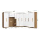 Ver imagem 3 de Quarto Modular Kappesberg Adapt Nogueira/branco 8 Peças 397cm X 341cm