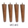 Kit 4 Pé Palito 20cm Amêndoa Marrom Claro + Bucha Americana - 1