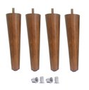 Ver imagem 1 de Kit 4 Pé Palito 20cm Amêndoa Marrom Claro + Bucha Americana