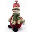 Ver imagem 3 de Boneco Natal Decorativo Boneco de Neve Tecido Xadrez 22cm
