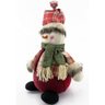 Boneco Natal Decorativo Boneco de Neve Tecido Xadrez 22cm - 3