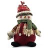 Boneco Natal Decorativo Boneco de Neve Tecido Xadrez 22cm - 4