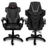 Cadeira Gamer Couro Ergonômica para Escritório Preta - 1