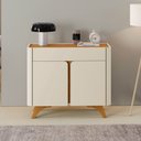 Ver imagem 3 de Buffet Aros 2 Portas Pés Madeira Maciça Mavaular Naturalle/off White