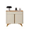 Buffet Aros 2 Portas Pés Madeira Maciça Mavaular Naturalle/off White - 1