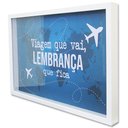 Ver imagem 1 de Quadro Cofre Porta Objetos Viagens TaColado Moldura Branca