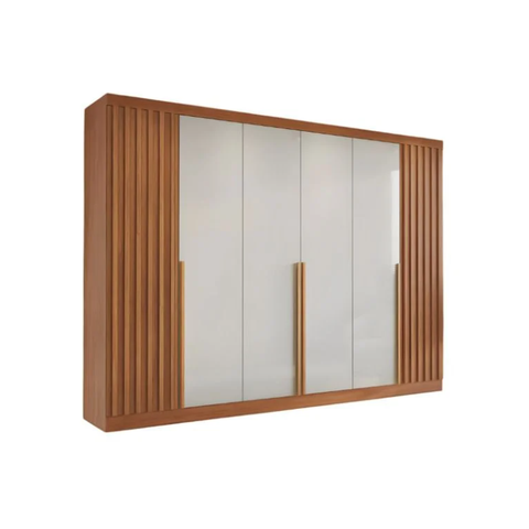 Guarda Roupa Master Ripado 2.40 , 100% MDF Bianchi Móveis Nature