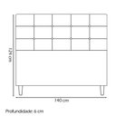 Ver imagem 4 de Cabeceira para Cama de Casal 140 Cm Ivy Suede Bordô Suede