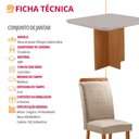 Ver imagem 7 de Mesa de Jantar Olímpia 90cm Tampo MDF Vidro Canto Copo com 4 Cadeiras Aline