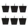 Kit 4 Pés para Sofa Rack Estofados Modelo Cadency Preto Trapézio Alt 6 Cm - 1