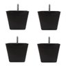 Kit 4 Pés para Sofa Rack Estofados Modelo Cadency Preto Trapézio Alt 6 Cm - 3